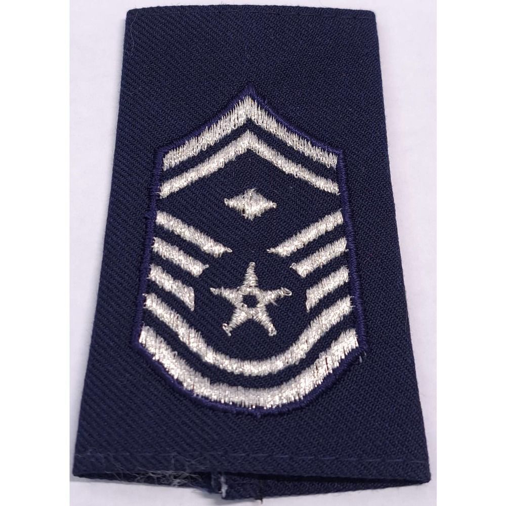 Lot of 2 New US Air Force Senior Master Sergeant Shoulder Marks Blue Embroidered
